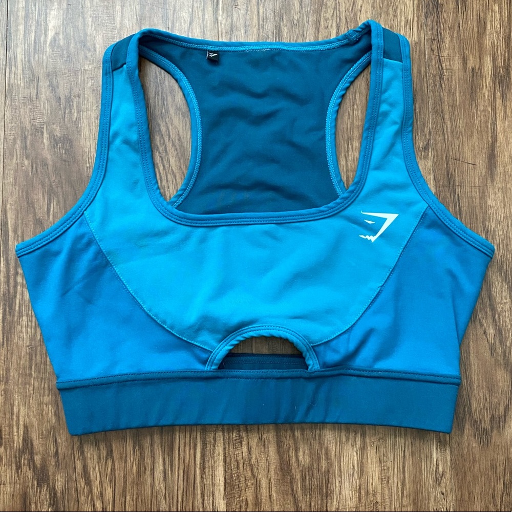 Gymshark Prism Color Block Sports Bra in Deep Teal
